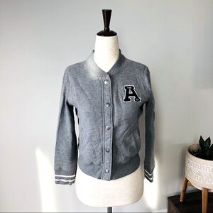 Abercrombie & Fitch Varsity Sweatshirt Soft Shell Varsity 3/4 Sleeve Jacket